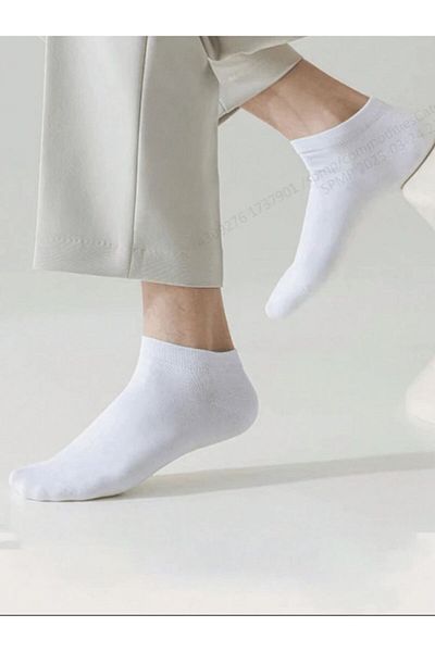 BASHAYER 24 Pairs of Men's Ultra Comfortable Anti-Sweat Short Socks Value Pack, 2 Colors, Black and White