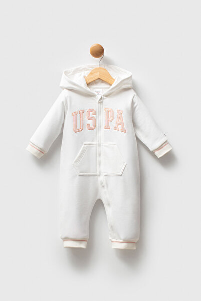 U.S. Polo Assn. U.S. Polo Assn Baby Girl White Jumpsuit