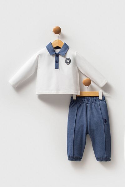 U.S. Polo Assn. U.S. Polo Assn Baby Boy White Baby Sets