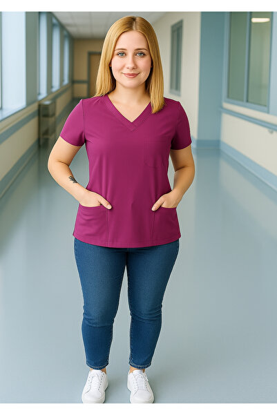 PIQUE Top pentru uniformă de asistentă UItralycra Spaniard - Top pentru uniformă de asistentă medicală Top pentru uniformă chirurgicală