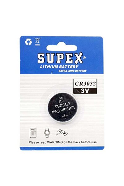 Genel Markalar Supex Cr3032 3 Volt Lityum Pil Tekli