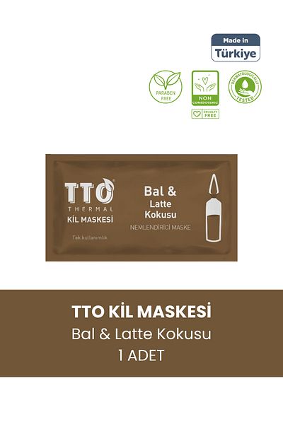 TTO Thermal Clay Mask Honey and Latte Scent Moisturizing Mask 1 Piece