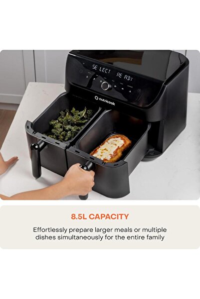 Nutribullet Nutricook Air Fryer Duo 2 Non Vision 8.5 L Black NC-AFD185