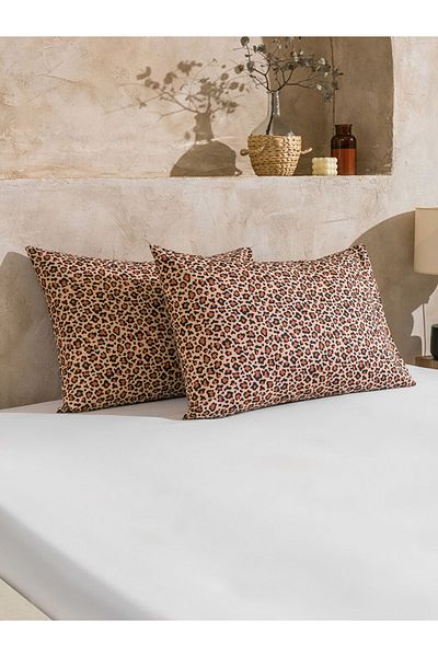 LC Waikiki Leopard Patterned Pillow Case 2 Pcs 50X70 cm
