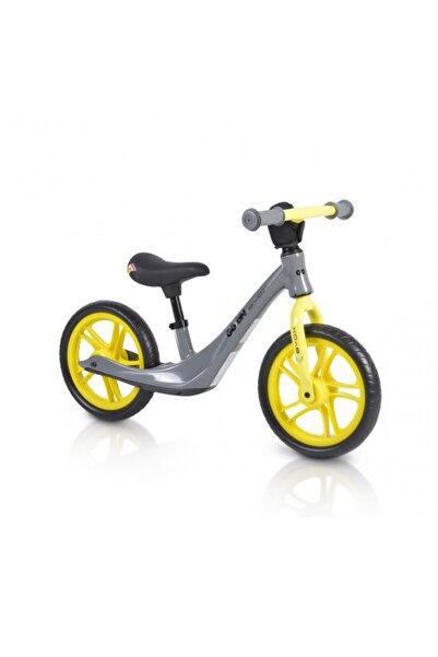 byox Bicicleta copii fara pedale Go On grey 12 inch, roti din spuma EVA, scau...