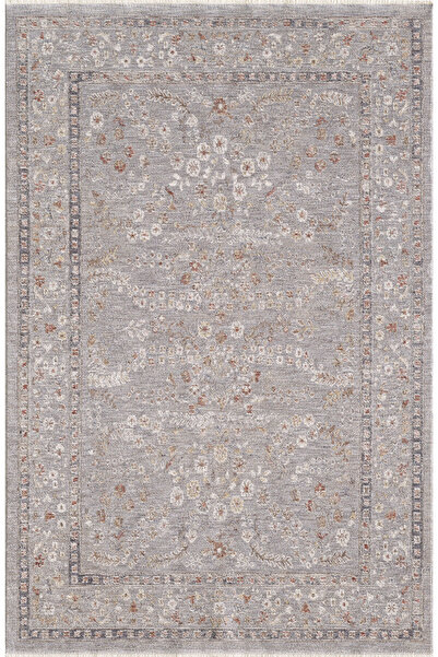 venucci home & living Frezia Floral Bambu Polyester Oturma Odası Salon Mutfak Halısı Eskitme Çiçekli Vintage Halı