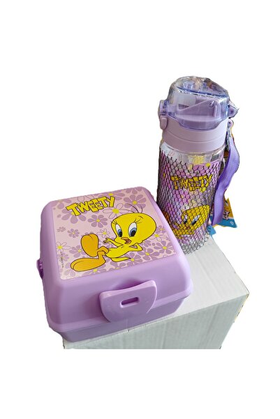ada çanta kırtasiye Tweety Figure Plastic Flask and Lunch Box Set Ad78522