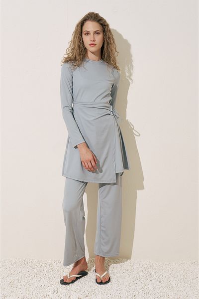 Manuka PANTALONI DE COSTUM CU PANTALON LUNG ALBASTRU