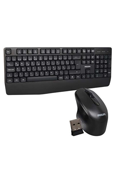 SH TICARET Spt6348B Usb Kablosuz Ofis Tipi Siyah Numpadli Türkçe Q Klavye Mouse Seti