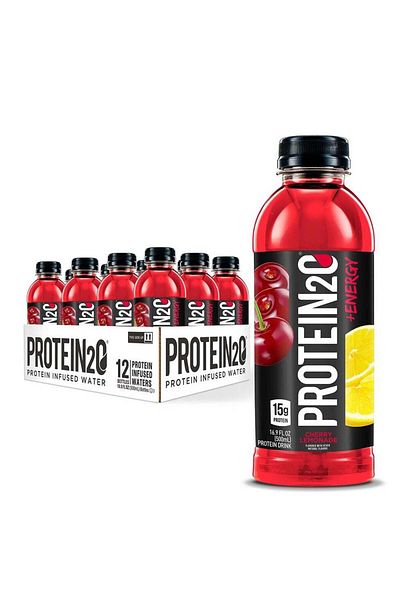 Protein20 Protein Infused Water + Energy 500ml Cherry Lemonade Flavor Pack of 12