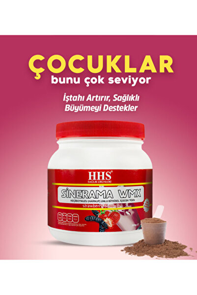 HHS SAĞLIK ÜRÜNLERİ Sinerama WMX – Keçiboynuzu/Çilek 500g