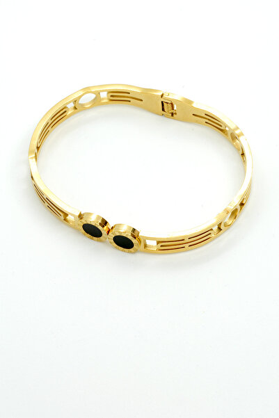 Çelik Altın Renk Kelepçe Bileklik