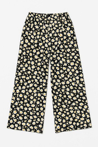 Esterella Girl's Spanish Leg Wrap-Around Pants /Girl's Loose Leg Pants/ Floral Pants