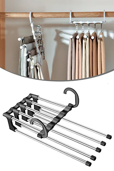 MEZİGARC Çok Fonksiyonlu Katmanlı Pantolon Askısı Dolap Düzenleyici Askılık Gardırop Askılığı Organizer Askı