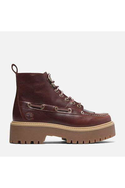 Timberland Stone Street Mid Lace up Boot Women's Burgundy Boots Tb0A27Yzeiw1