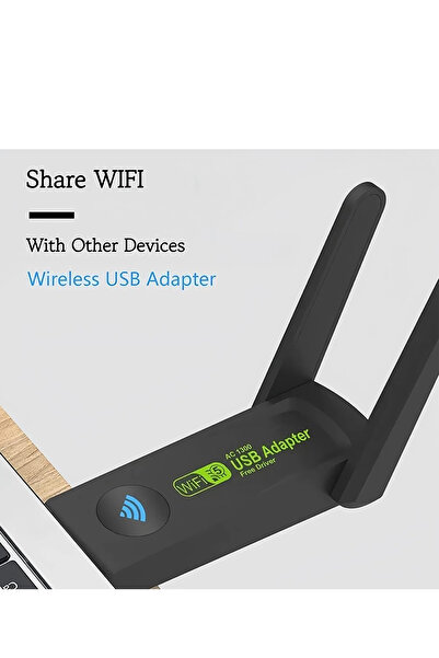 MAXGO 3125 Usb Wifi Adaptörü Kablosuz Wifi Internet Alıcı Ağ Kartı 1300 Mbps Usb 3.0 Çift Bant 2.4gh