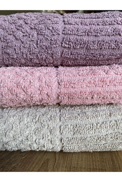 Teksev Набір з 3 рушників для ванної Atlas – 100x150 см, 100% бавовна, м'яка текстура, плетений візерунок.