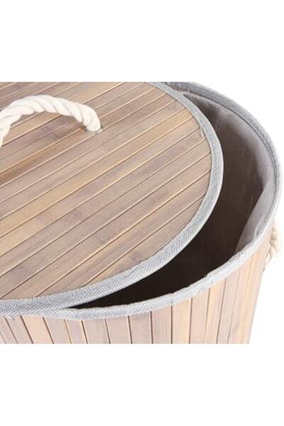 AC BOX Tony Bamboo Gray Foldable Basket 57 cm Ac Box 861931