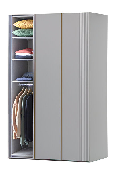 benim odam Elegant 3 Kapılı Cam Kapaklı Dolap Genç / Çocuk Odası 303