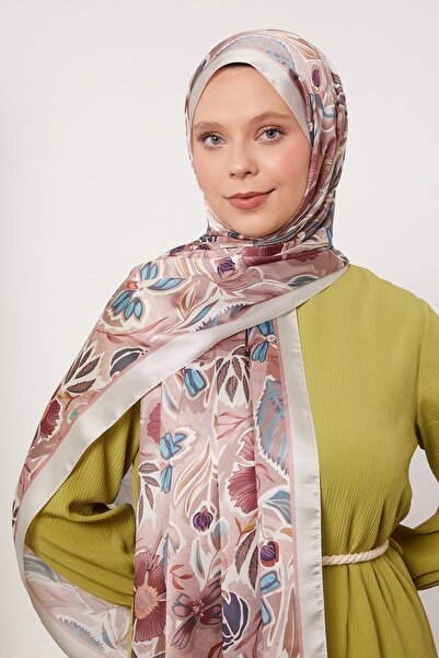 Levidor Σάλι από ινδικό μετάξι με λουλουδάτο σχέδιο