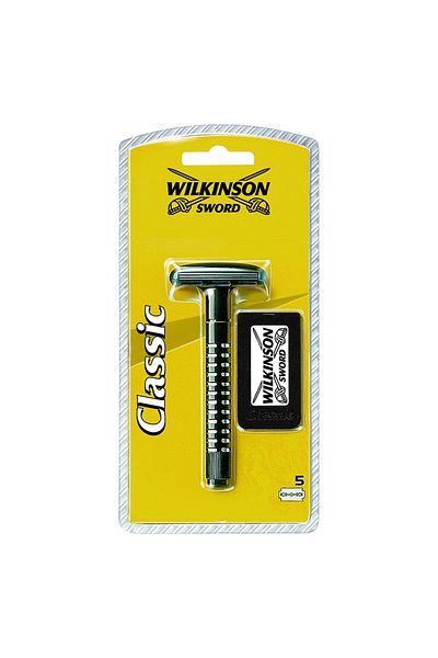 Wilkinson ماكينة كلاسيكية + شفرات احتياطية 5 قطع