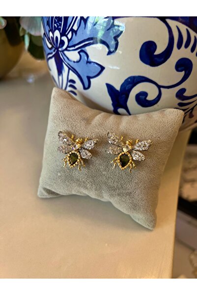 XUPING JEWELRY Mavi taşlı zirkon işlemeli arı küpe