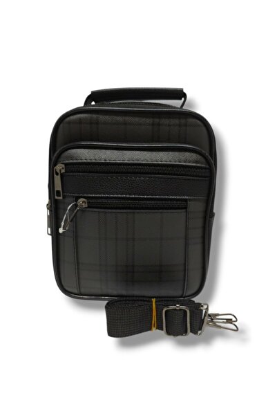 Cakgo 650-25 Ανδρική τσάντα χειρός και ώμου μεσαίου μεγέθους με καρό σχέδιο