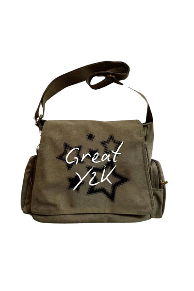 Gofeel Great Y2k Unisex Yeşil Postacı Çantası