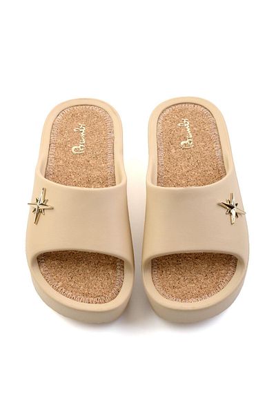 Bambi Beige Women's Slippers K04740300159