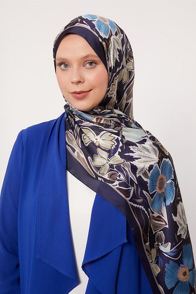 Levidor Şal de mătase indiană cu model floral