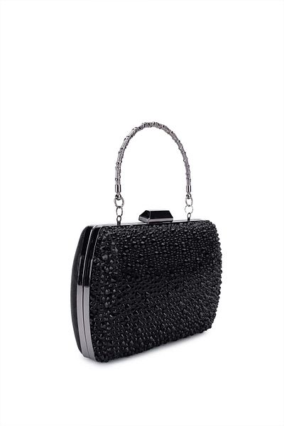 Tamer Tanca Women's Vegan Black Evening Bag