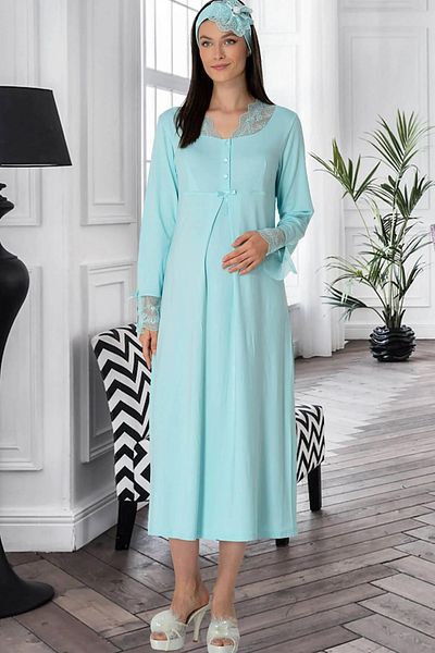 Mavelle Women's Lace Detailed Maternity Maternity Dress 5342
