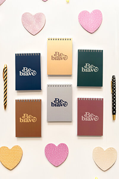 Copyrite Be Brave 6'lı Çizgisiz Cep Defteri Bloknot Seti
