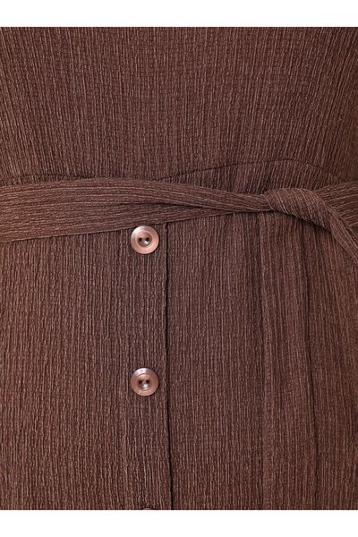 Moda Gazel Χιτζάμπ Φόρεμα - Καφέ - Fashion Gazelle