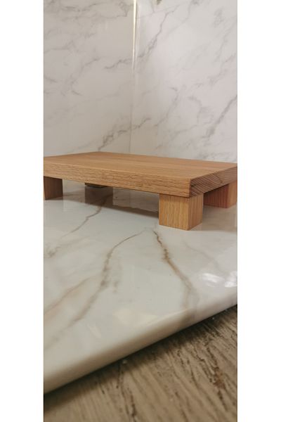 ayrawood Ayrawooda 25X15Cm Square Foot Wooden Presentation Decor Breakfast Presentation Cheese Presentation