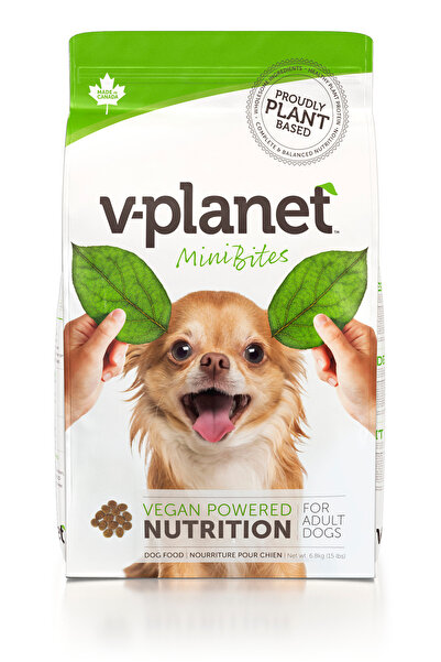 V-Planet طعام كلاب نباتي ميني بايتس كيبل للسلالات الصغيرة والصغيرة، 6.8 كجم