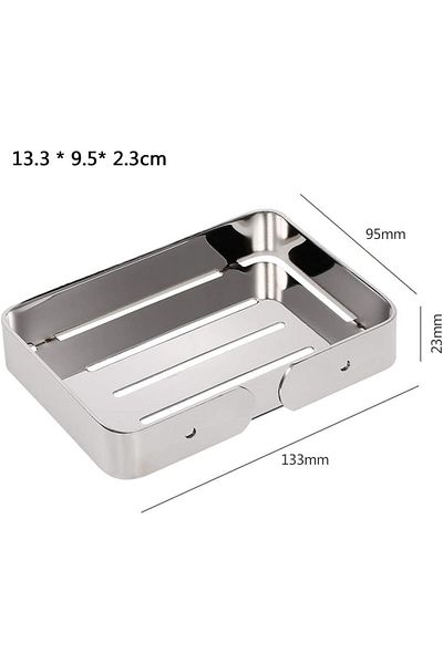 Generic Stainless Steel Soap Dish Shower Soap Dish for Bathroom Kitchen Bathtub
