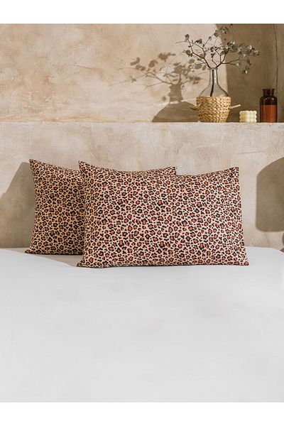 LC Waikiki Leopard Patterned Pillow Case 2 Pcs 50X70 cm