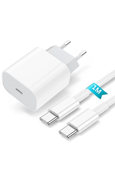 D&K WONDER Super Fast Charge 35W Charger for iPhone 16/15/Pro/Pro Max/AirPods, USB C Cable, White