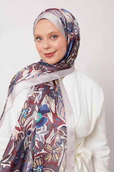 Levidor Floral Pattern Indian Silk Shawl