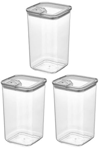 AC BOX Practical Lid Storage Container 3 X 1,2 L, Multicolour Ac Box 861931