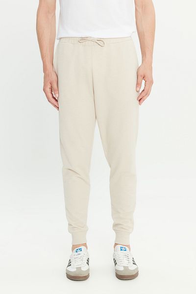 AC&Co / Altınyıldız Classics Pantaloni de sport pentru bărbați, bej, cu croiala standard, cu 2 șiruri, cu buzunare, confortabili, din bumbac reciclat