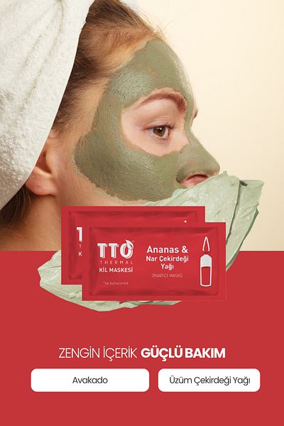 TTO Thermal Pineapple and Pomegranate Seed Oil Containing Clay Mask 1 Piece