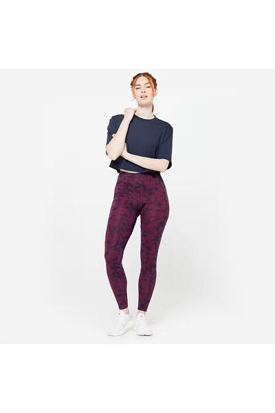 Decathlon Women's Crop Cut Sports T-Shirt - Navy Blue