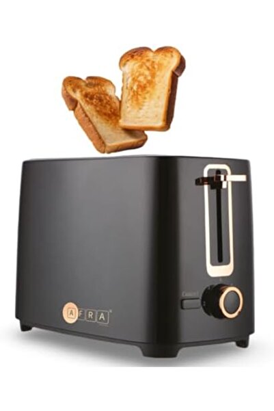 Afra 2 Slice Bread Toaster, 700W, 2 Slots, Removable Crumb Tray, Plastic Body, Black Finish, Eject B