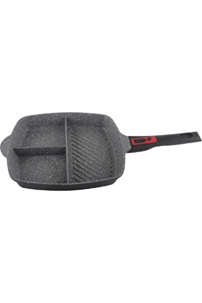 Zilan 3 в 1 грил тиган, 28 см, вътрешен гранит, подвижна мека дръжка, съвмест...