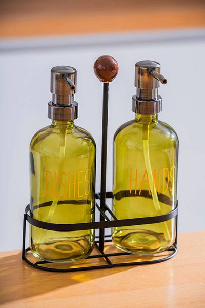 ACAR Pierre Metal Stand Soap Dish Set - 500 ml