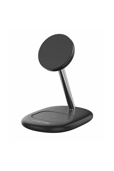 CANYON Wireless Charger WCS-205, 15W, Qi2, 2in1 (Black)