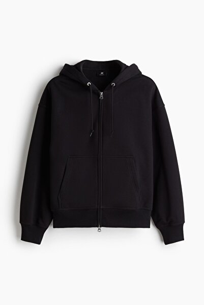 H&M Oversized Fit Kapüşonlu ve Fermuarlı Üst