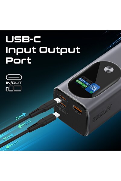 Promate Aluminum crafted pd3.1 power Bank 160W and 27600mAh